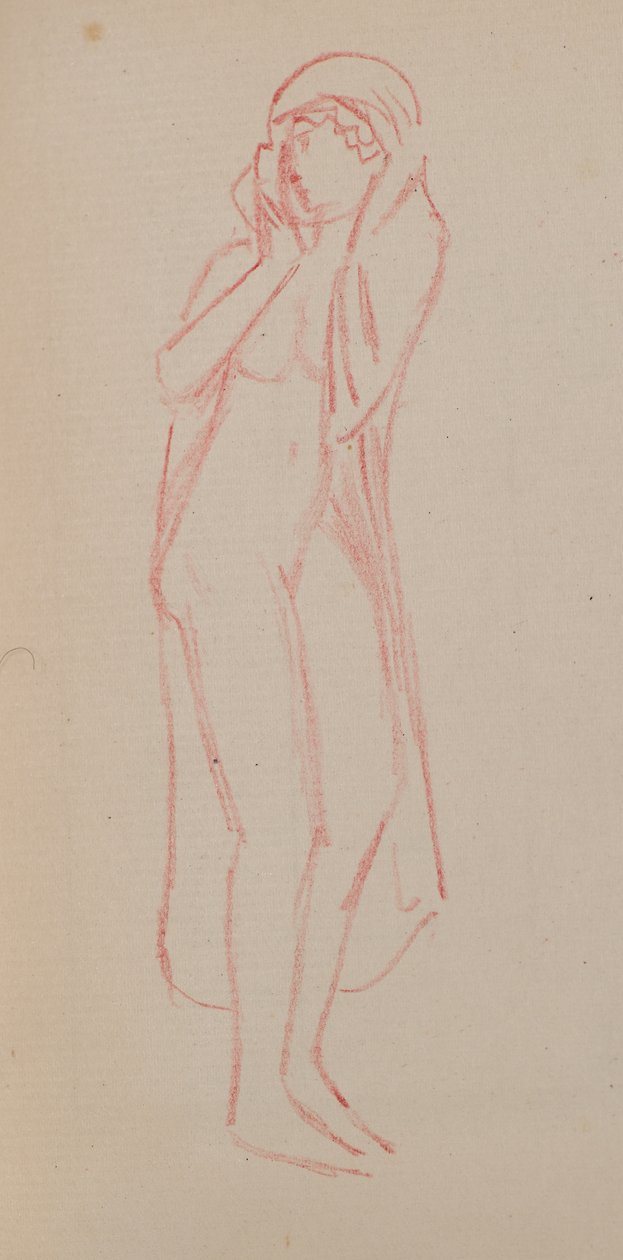 Namnlös [kvinnofigur] (penna) av John Duncan