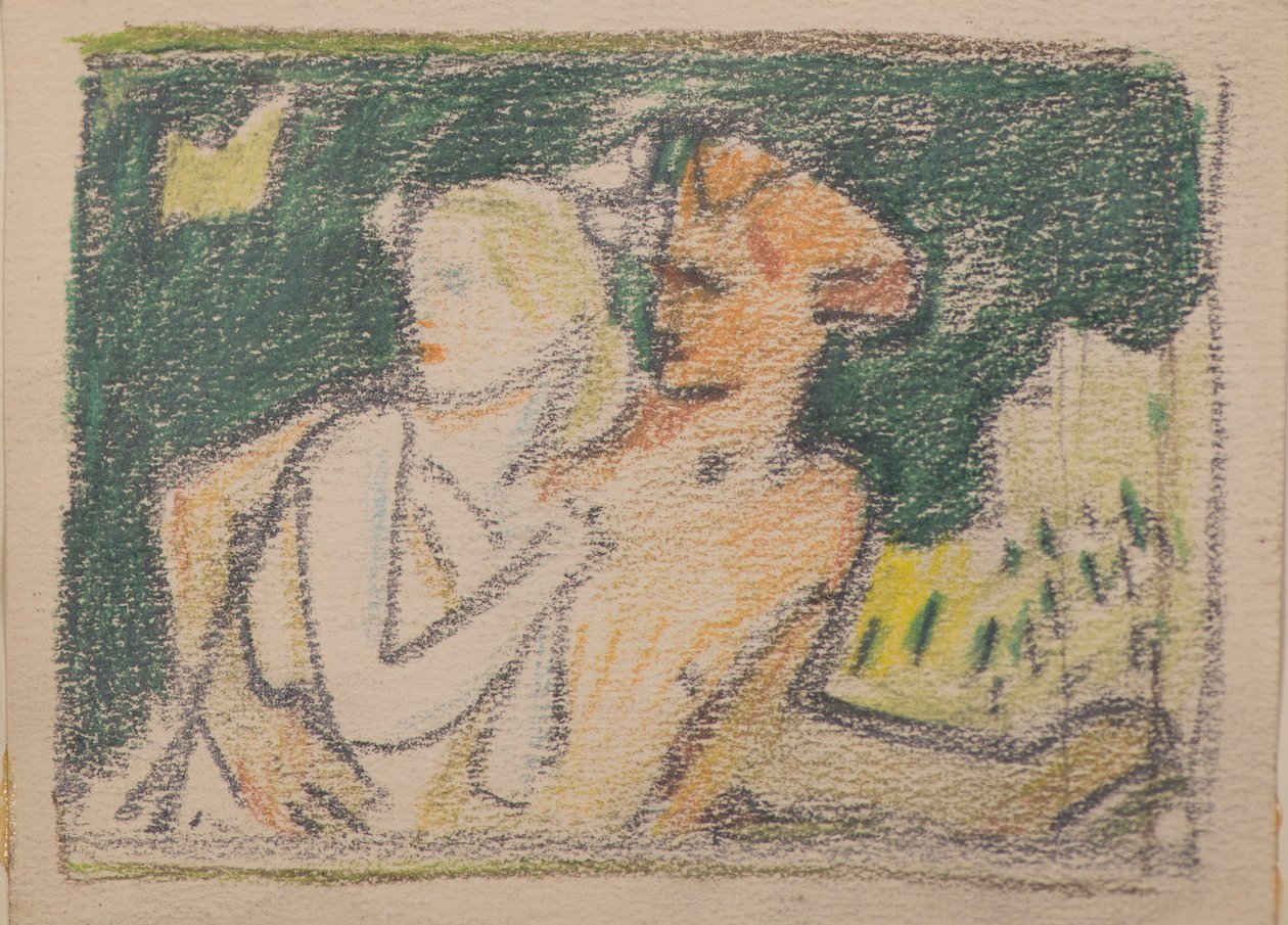 Untitled [Flyande par] (penna) av John Duncan