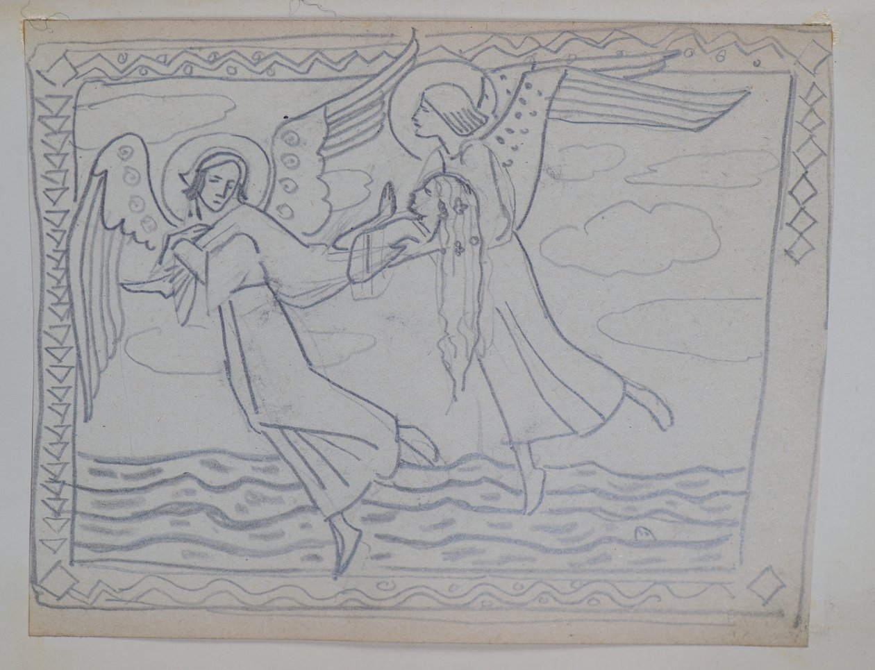 Untitled [Studie för St Bride av John Duncan