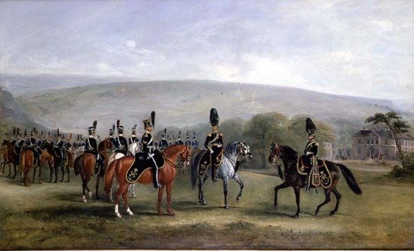 B-trupp av 2nd West Yorkshire Yeomanry Cavalry av John E. Ferneley