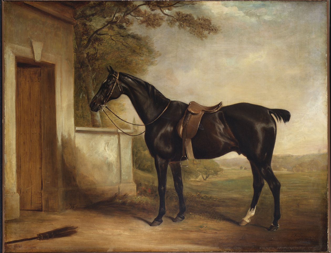 Porträtt av Buckle, First Lord Cheshams Hunter, 1836 av John E. Ferneley