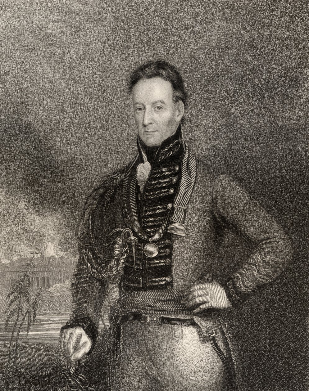Sir Charles Shipley, guvernör i Grenada, graverad av H. Cook, från 