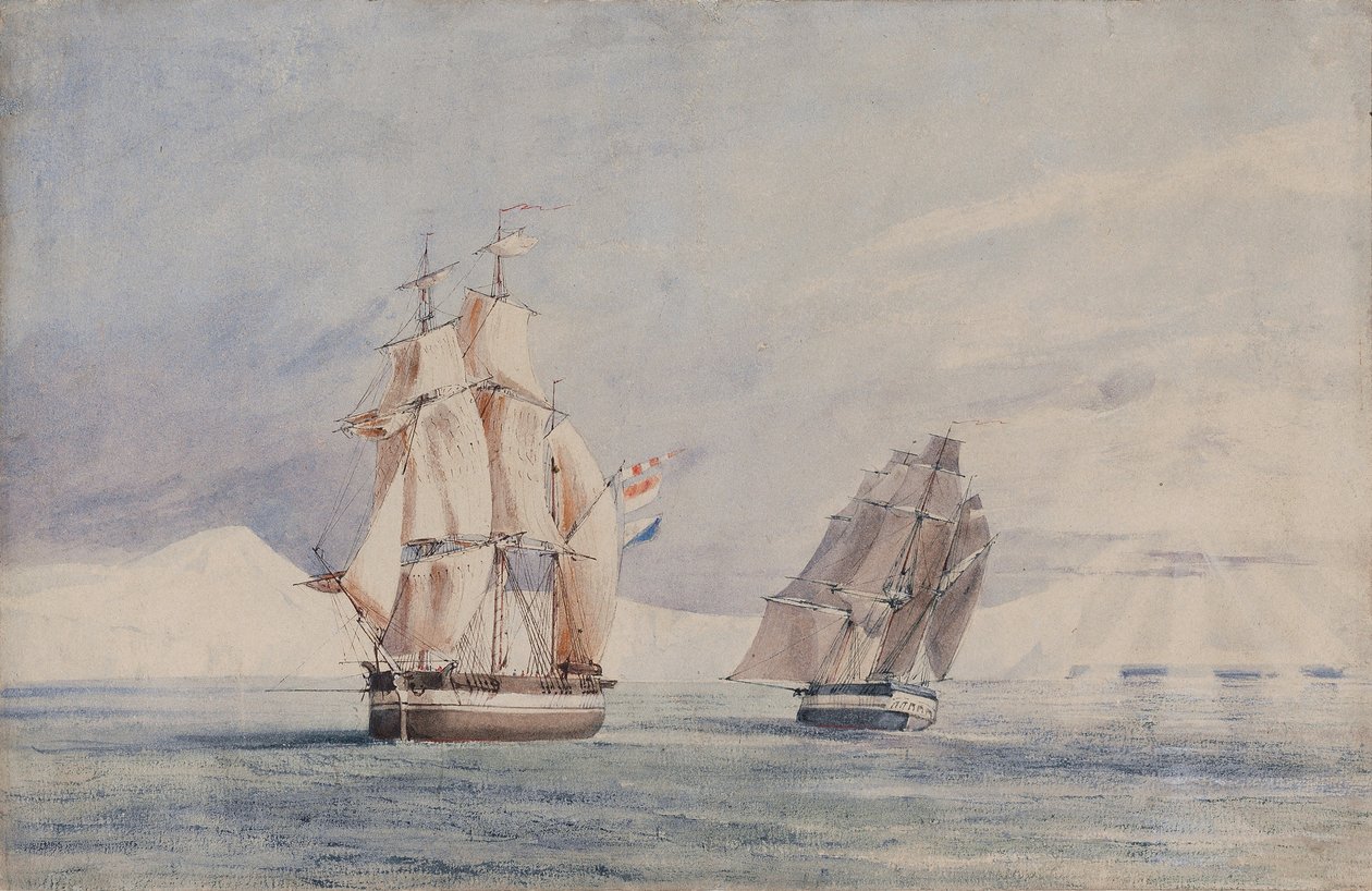 H.M. Skeppar Erebus och Terror i Rosshavet av John Edward Davis