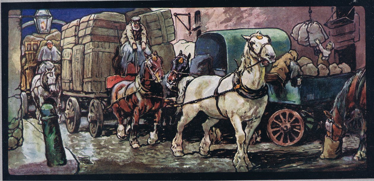 Vagnhästar, illustration från 