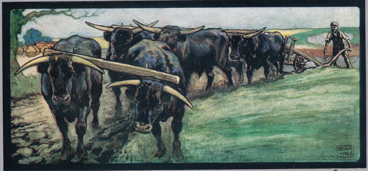 Plöjer fältet, illustration från 
