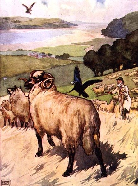 Örnen och kråkan från "Aesop