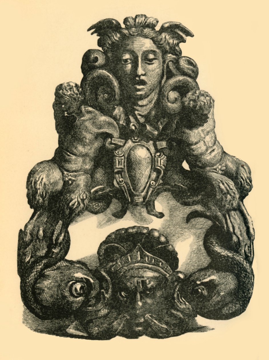 Dörrknackare med delfiner och satyrer, tidigt 1600-tal, 1881. av John Emms