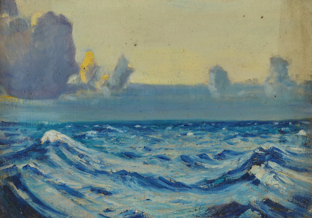 Havslandskap, sent 1800-tal - mitten av 1900-talet (olja på duk) av John Everett