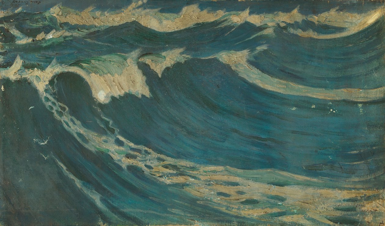 Havslandskap, sent 1800-tal - mitten av 1900-talet (olja på duk) av John Everett