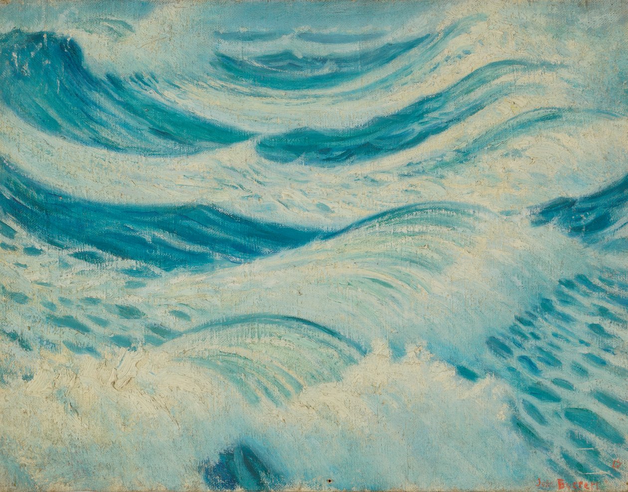 Havslandskap, sent 1800-tal - mitten av 1900-talet (olja på duk) av John Everett