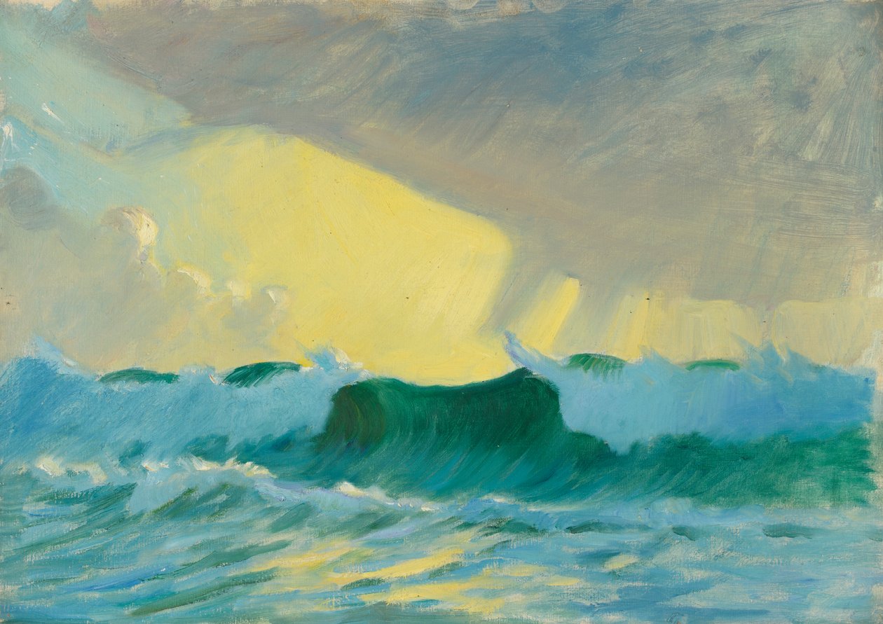 Havslandskap, slutet av 1800-talet - mitten av 1900-talet (olja på papper) av John Everett
