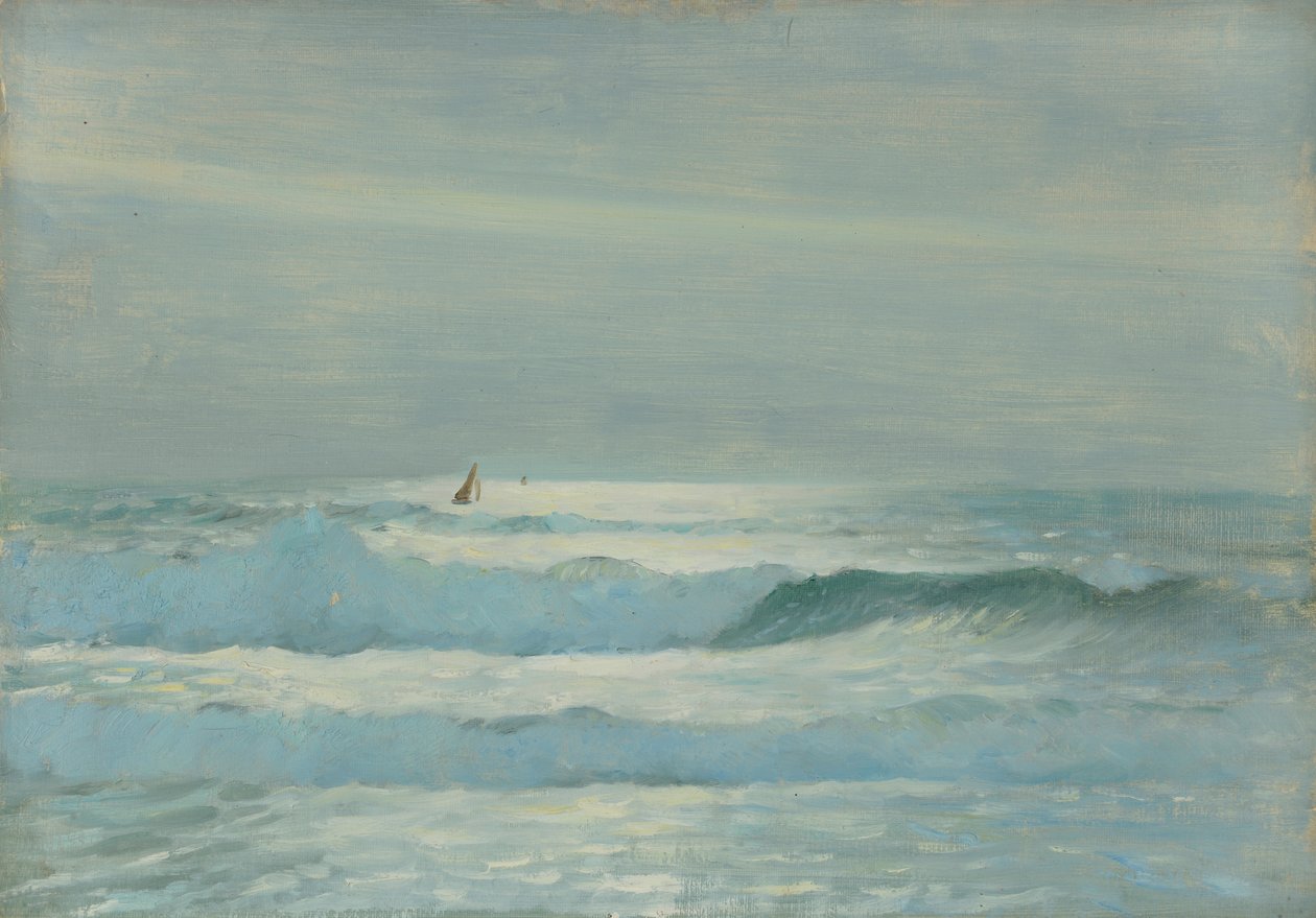 Havslandskap, slutet av 1800-talet - mitten av 1900-talet (olja på papper) av John Everett