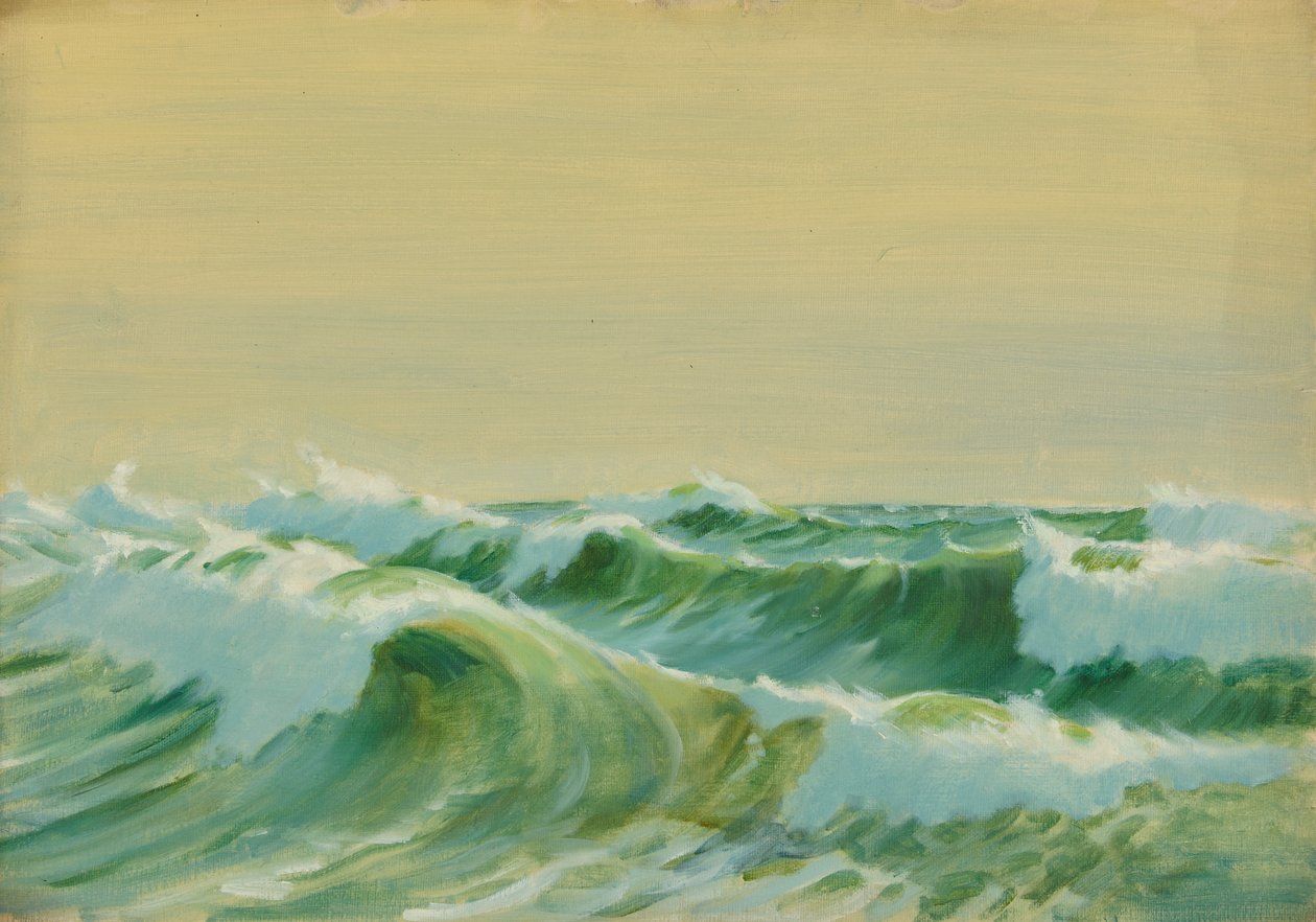 Havslandskap, slutet av 1800-talet - mitten av 1900-talet (olja på papper) av John Everett