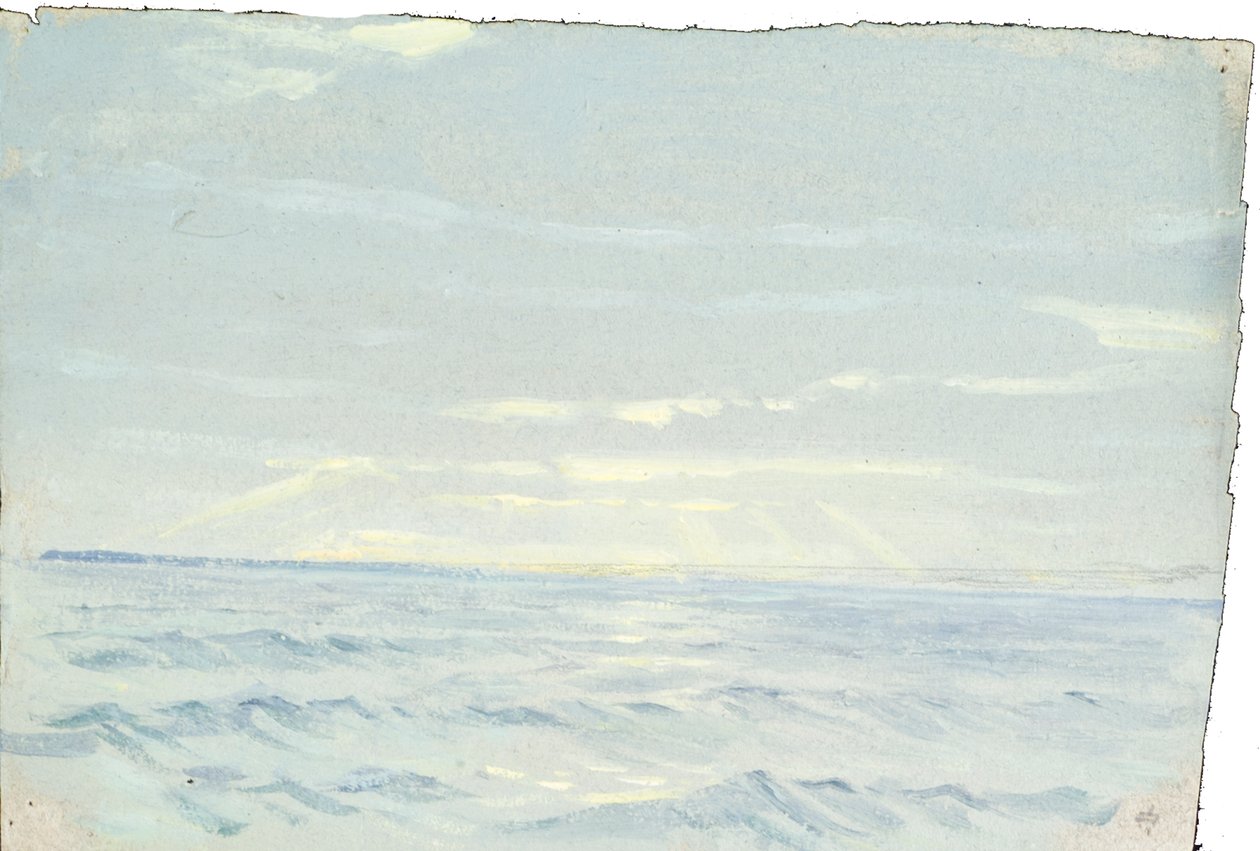 Havslandskap, slutet av 1800-talet - mitten av 1900-talet (olja på papper) av John Everett