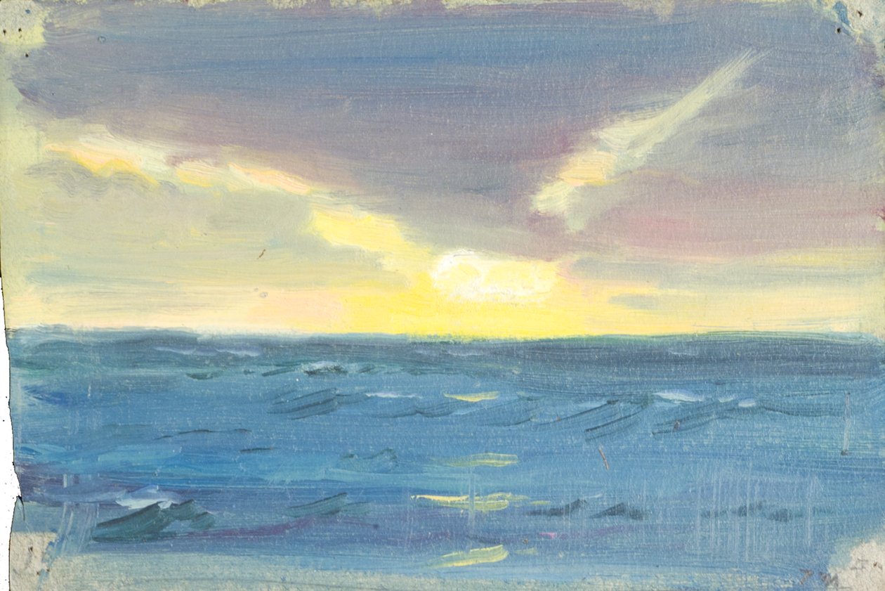 Havslandskap, slutet av 1800-talet - mitten av 1900-talet (olja på papper) av John Everett