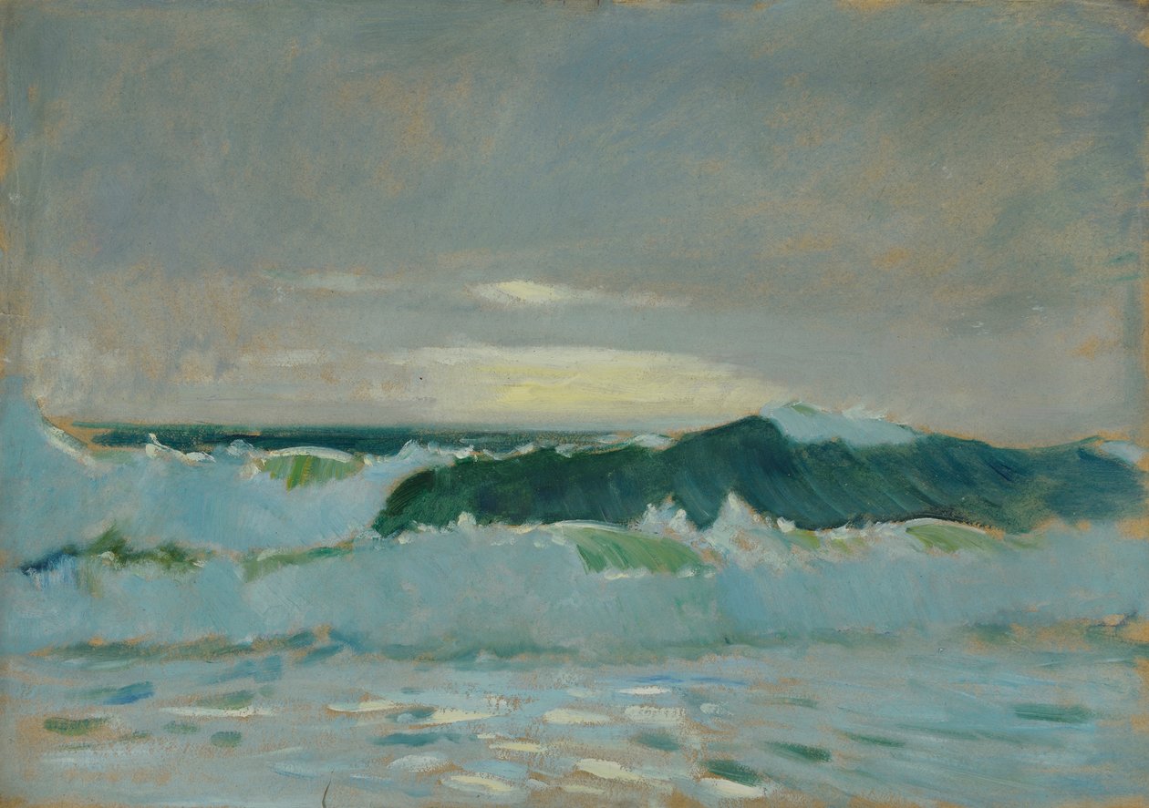 Havslandskap, slutet av 1800-talet - mitten av 1900-talet (olja på papper) av John Everett