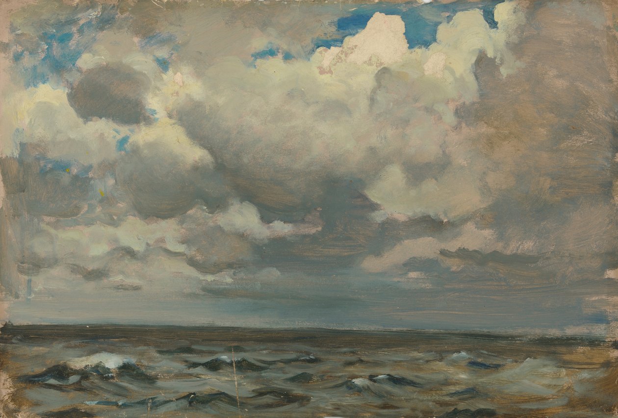 Havslandskap, slutet av 1800-talet - mitten av 1900-talet (olja på papper) av John Everett