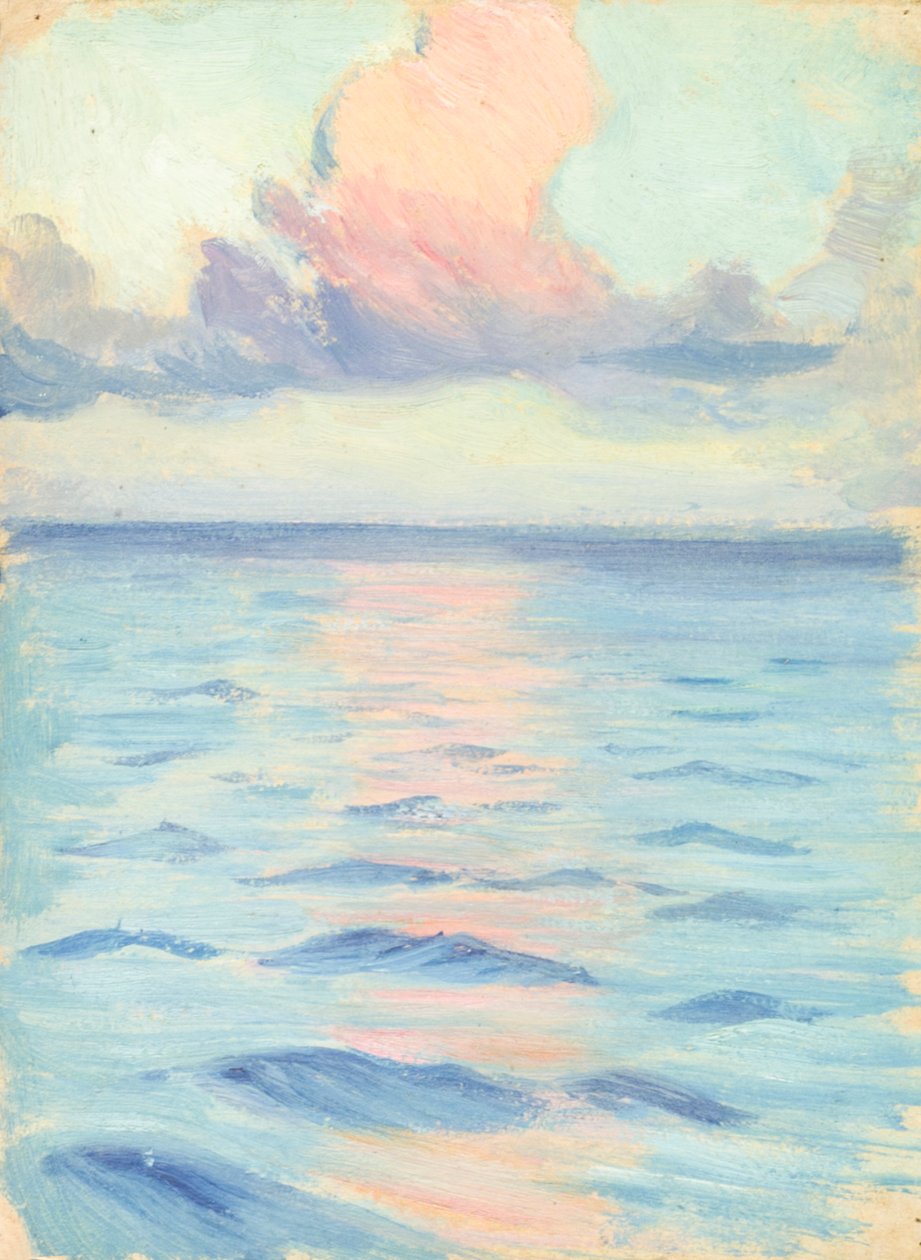 Havslandskap, slutet av 1800-talet - mitten av 1900-talet (olja på papper) av John Everett