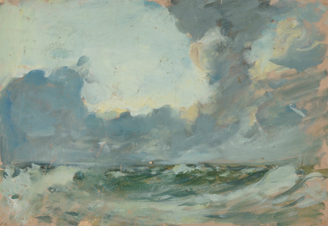 Havslandskap, slutet av 1800-talet - mitten av 1900-talet (olja på papper) av John Everett