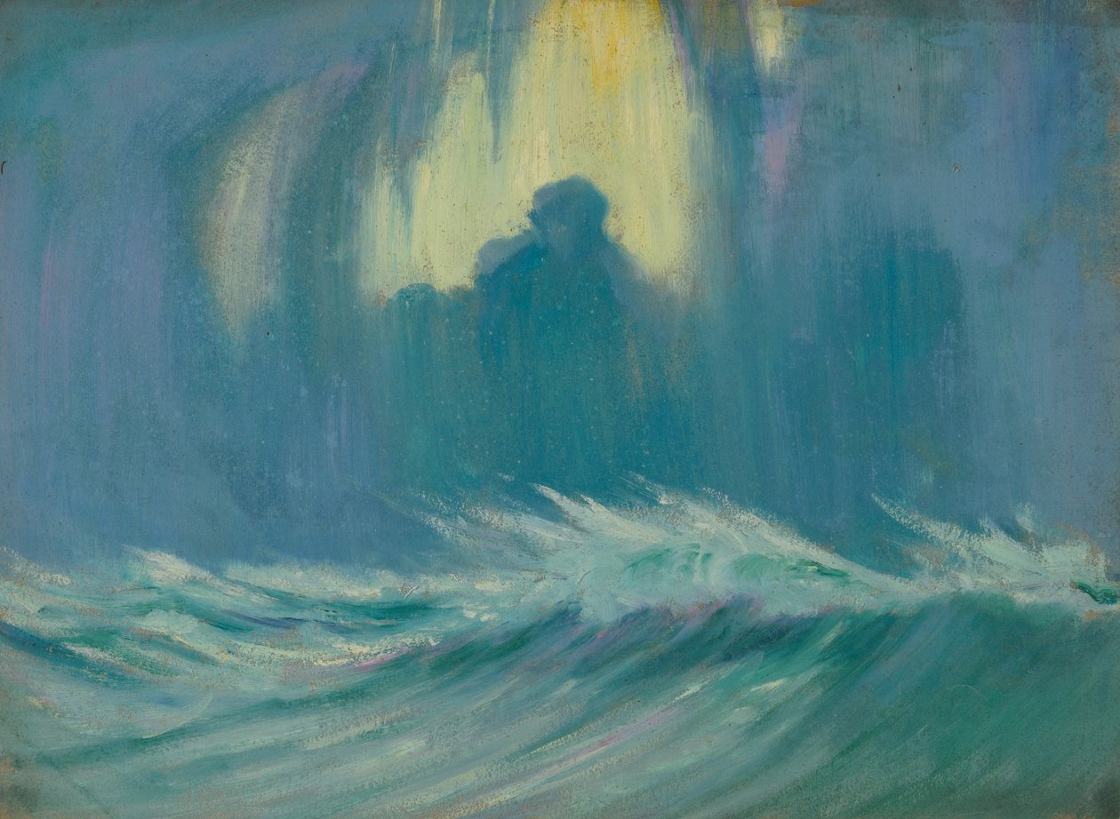 Havslandskap, slutet av 1800-talet - mitten av 1900-talet (olja på papper) av John Everett