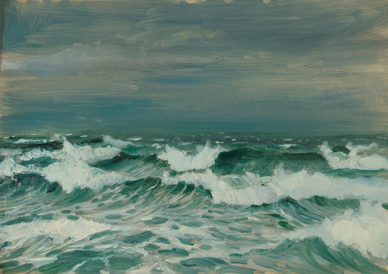 Havslandskap, slutet av 1800-talet - mitten av 1900-talet (olja på papper) av John Everett