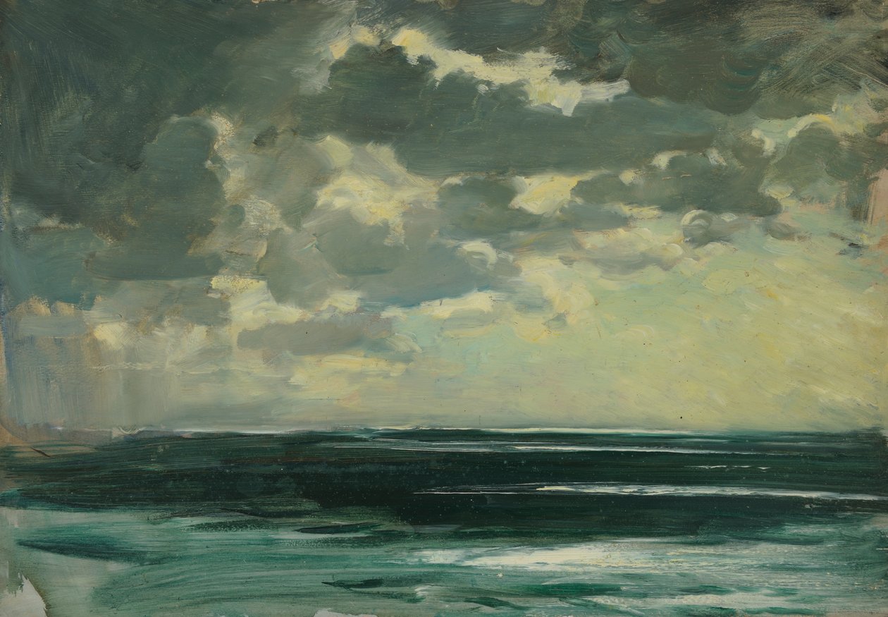 Havslandskap, slutet av 1800-talet - mitten av 1900-talet (olja på papper) av John Everett