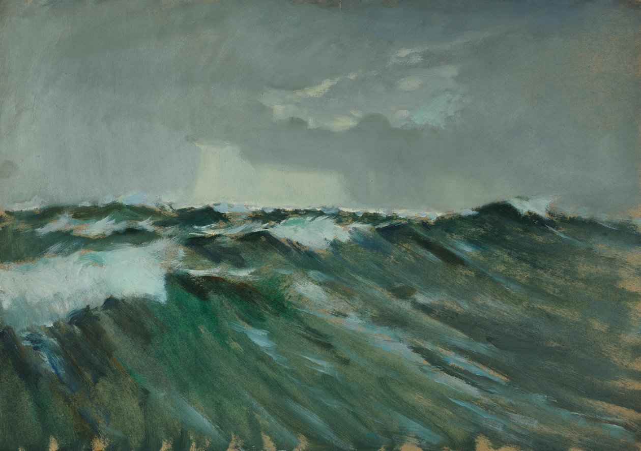 Havslandskap, slutet av 1800-talet - mitten av 1900-talet (olja på papper) av John Everett
