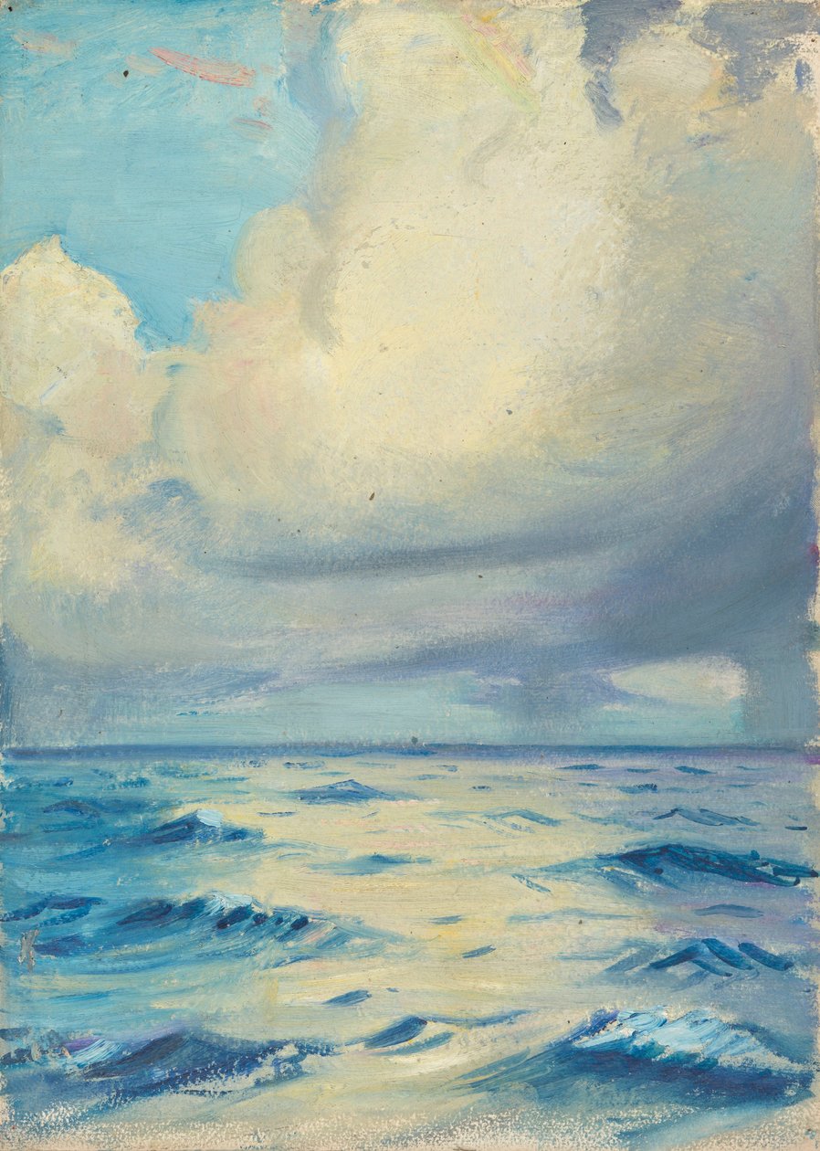 Havslandskap, slutet av 1800-talet - mitten av 1900-talet (olja på papper) av John Everett
