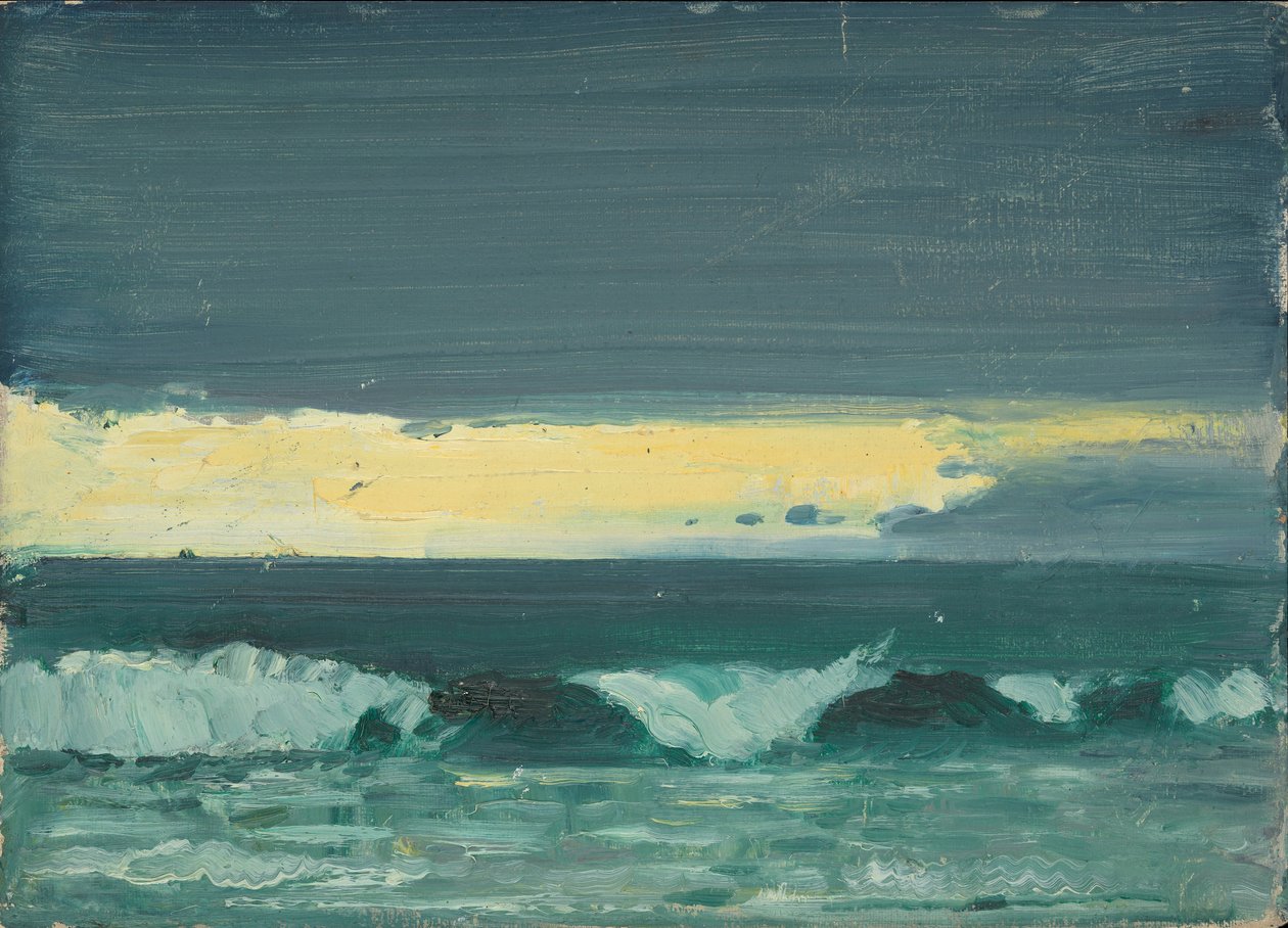 Havslandskap, slutet av 1800-talet - mitten av 1900-talet (olja på papper) av John Everett