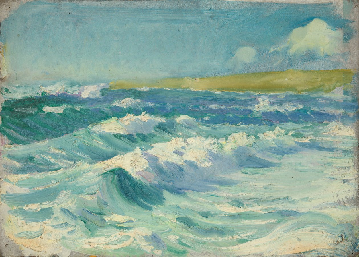 Havslandskap, slutet av 1800-talet - mitten av 1900-talet (olja på papper) av John Everett