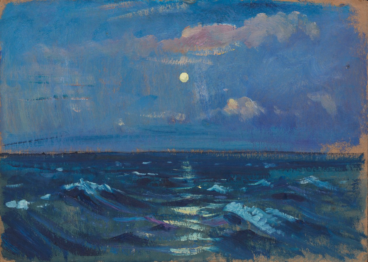 Havslandskap, slutet av 1800-talet - mitten av 1900-talet (olja på papper) av John Everett