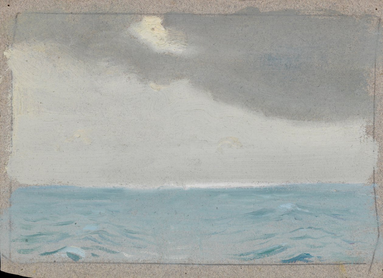 Havslandskap, slutet av 1800-talet - mitten av 1900-talet (olja på papper) av John Everett