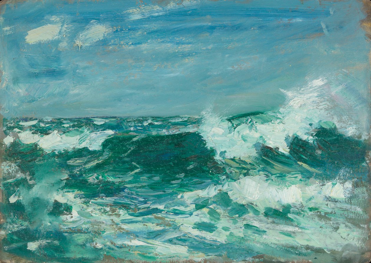 Havslandskap, slutet av 1800-talet - mitten av 1900-talet (olja på papper) av John Everett