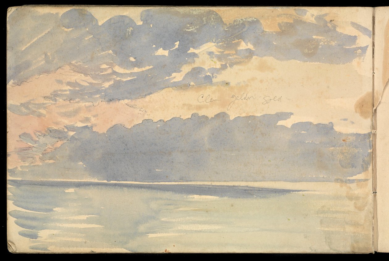 Havslandskap, skissbok av John Everett