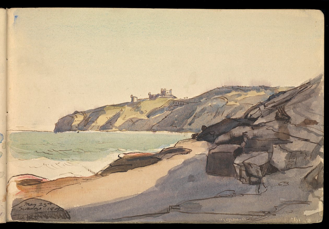 Havslandskap, skissbok av John Everett