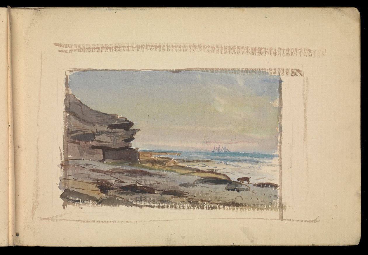 Havslandskap, skissbok av John Everett
