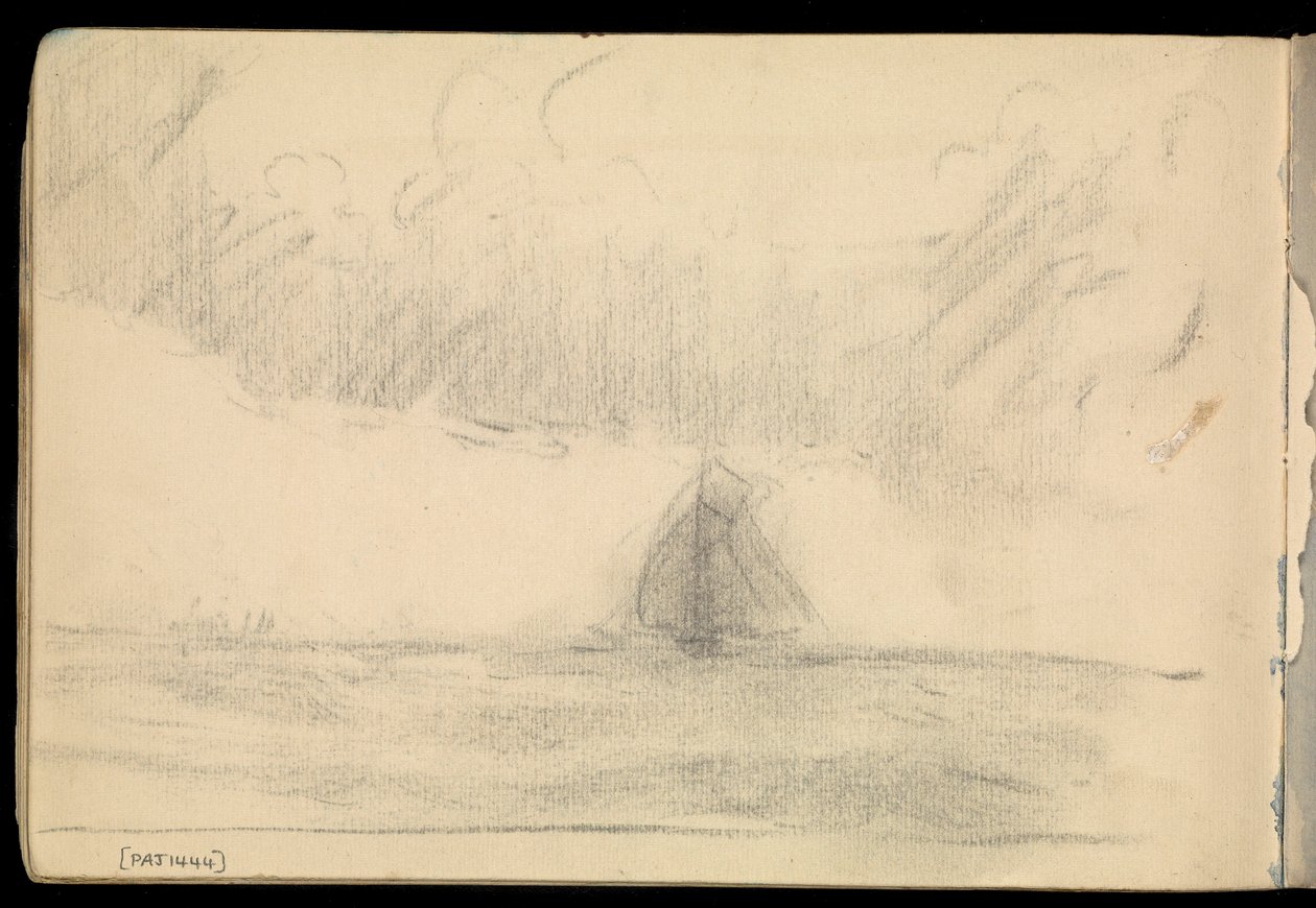 Havslandskap, skissbok av John Everett