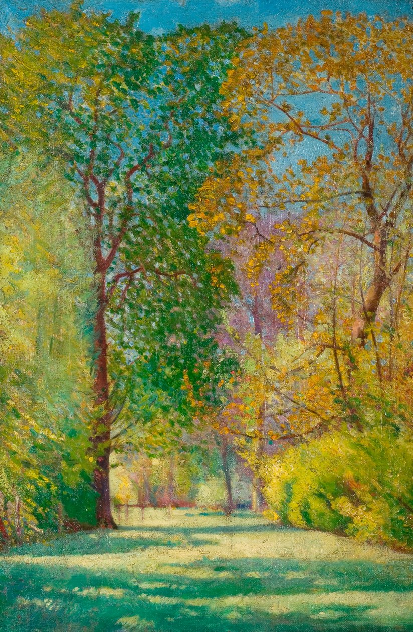 Trädstudie (olja på duk) av John Everett