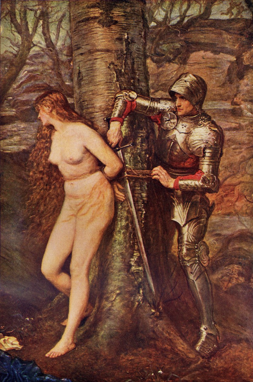 A Knight-errant - Figur av ridderlig romantik, illustration från 
