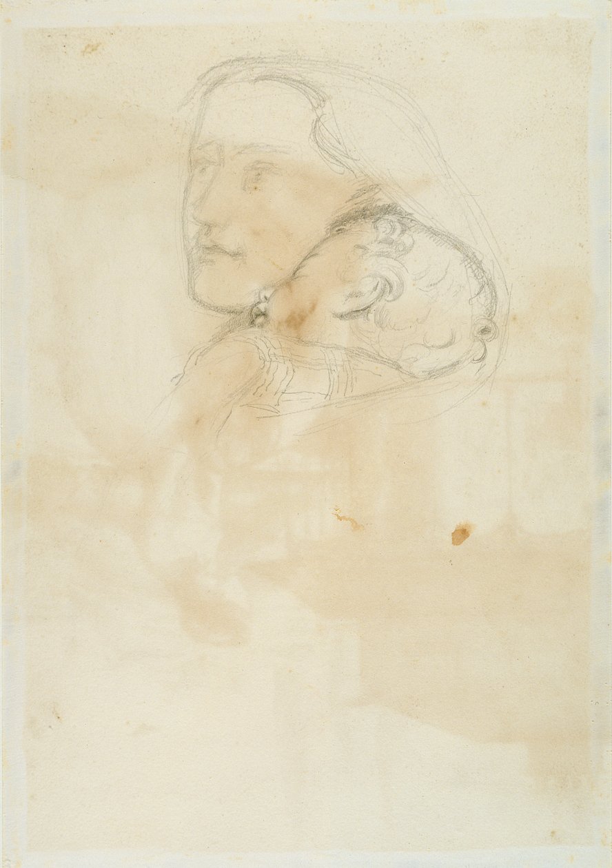 Godkänd, 1853 (penna och brunt bläck på vävt papper) av John Everett Millais