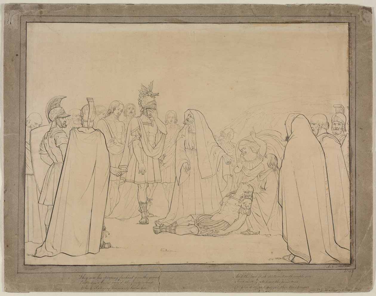 Aeneas visade Pallas kropp från Virgils "Aeneid" av John Everett Millais