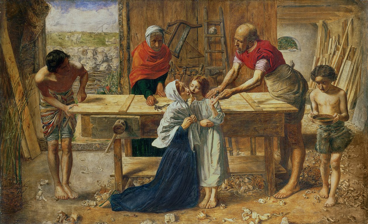 Kristus i sina föräldrars hus, 1863 av John Everett Millais