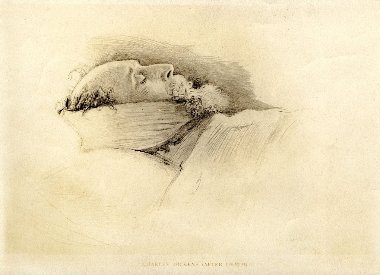 Dickens, dagen efter hans död, 1870 av John Everett Millais