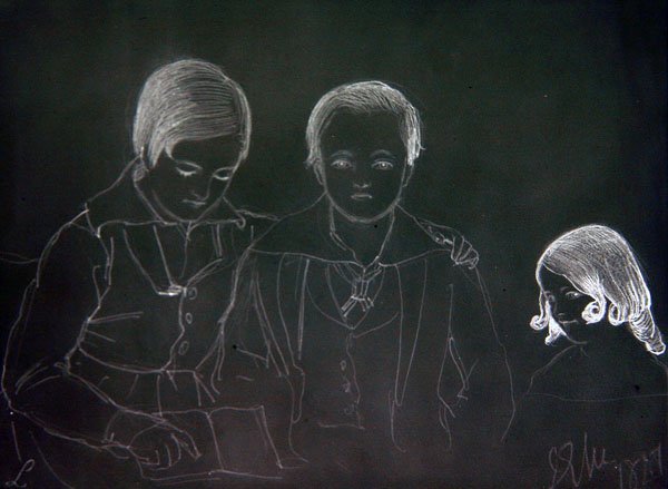Harry och Arthur Reid Lempriere och Emily Lempriere av John Everett Millais