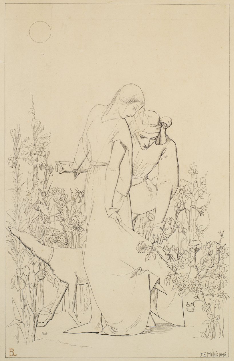 Älskare av en rosenbuske, 1848 av John Everett Millais