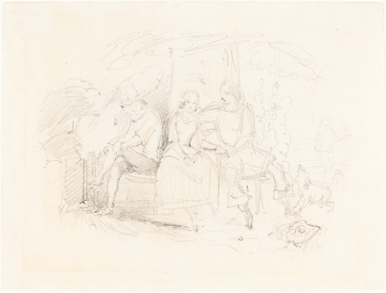 Älskare under ett träd av John Everett Millais
