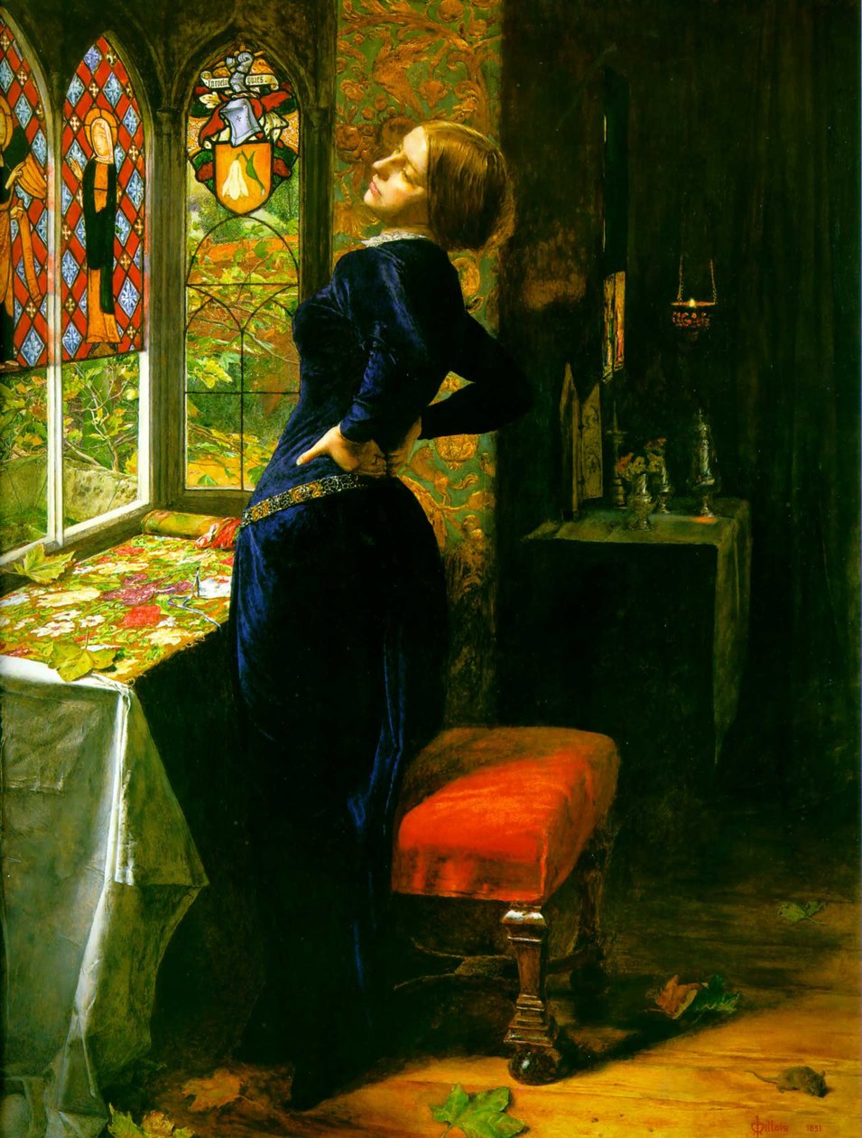 Mariana i det vallonklädda torpet av John Everett Millais