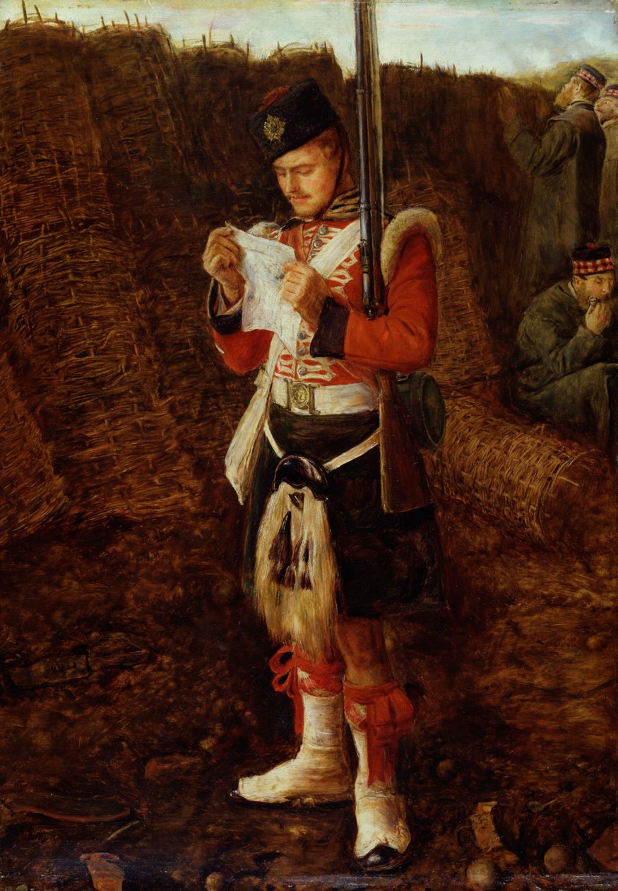 Nyheter hemifrån av John Everett Millais