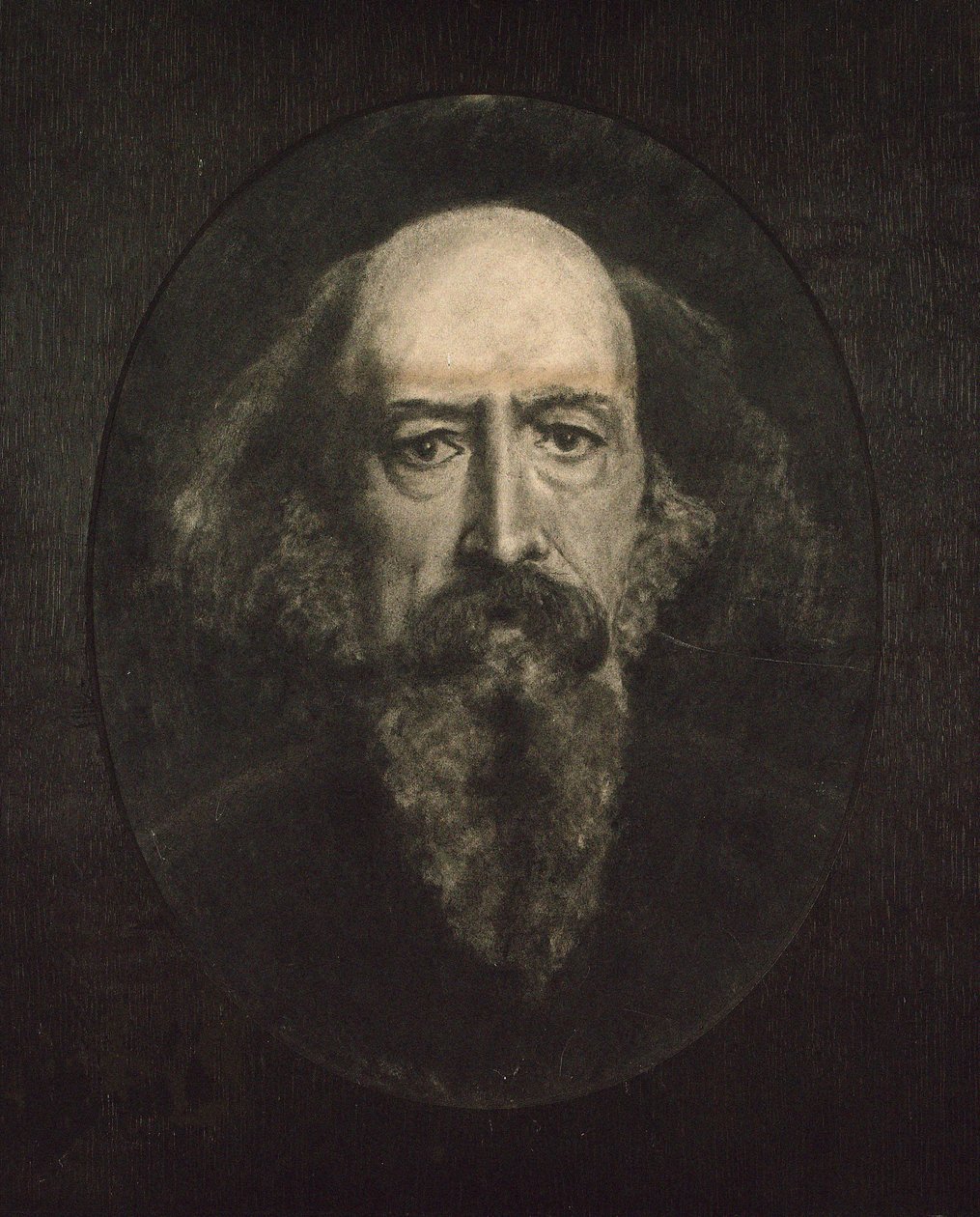 Porträtt av Alfred, Lord Tennyson 1809-1892. av John Everett Millais