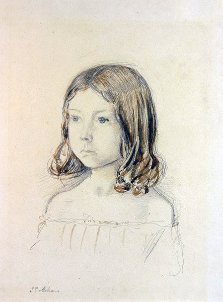 Porträtt av Mary Gertrude Holmes av John Everett Millais